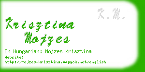 krisztina mojzes business card